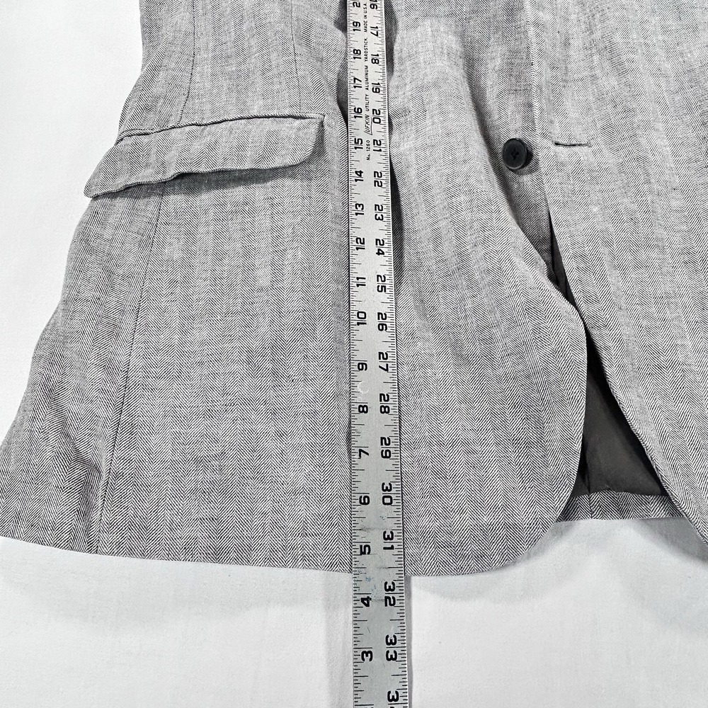 Rodd & Gunn Sport Coat Mens 3XL Gray Linen Herringbone Two Button Jacket - Picture 9 of 13